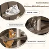Collage of images showing different features of a cat activity center. Podgląd zdjęcia produktu