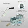 Handseilwinde 1130 kg Zuglast 10m Seil 5mm Seilstärke Produktbild-Vorschau 2