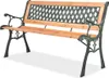 Panchina da giardino 122 cm in legno Anteprima dell’immagine prodotto 7