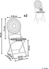 Diagram showing the dimensions of a bistro chair, with a smaller illustration of a second chair and a weight limit indicator. Produktbild-Vorschau