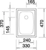 Évier en acier inoxydable Blanco TOP EE 3 X 4 470 x 330 mm Voir les images du produit 6