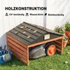 Outsunny Mähroboter Garage aus Holz wetterfest Überdachung Produktbild-Vorschau 5