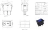 Blau Mini Wippschalter 19 x 13 mm, 6 A, 250 V 3 Pin, Wippe Produktbild-Vorschau 6