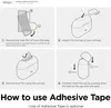 Instructions on how to use adhesive tape for AirPods. Voir les images du produit