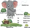 Wandaufkleber fürs Kinderzimmer – Elefant Safari für Produktbild-Vorschau 4