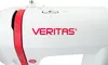 A close-up view of a white sewing machine with red accents and the brand name 'VERITAS' printed in red. Produktbild-Vorschau