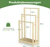 COSTWAY wolnostojący wieszak na ręczniki, drewniany wieszak Podgląd zdjęcia produktu 3