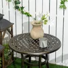 Gartentisch Beistelltisch rund wetterfest, Gussaluminium Produktbild-Vorschau 9