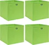 vidaXL Úložné boxy 4 ks. Zelené 32x32x32 cm Látkové Náhled obrázku produktu 5
