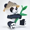 Plüsch Laber-Panda Bao Bao mit Hut und Bambus 145x12x18cm Produktbild-Vorschau 9