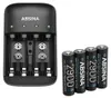 ABSINA Akku Ladegerät Set X4 für AA, AAA & 9V - Produktbild-Vorschau 1