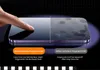A hand touching a phone screen, with a split image showing the difference between 'Electroplating Fingerprint Oil' and 'Other Common Fingerprint Oil'. Produktbild-Vorschau