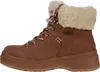 A side view of a brown women's boot with a faux fur lining. Produktbild-Vorschau