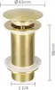 Ablaufventil PUSH-OPEN 1 1/4 Lang matt gold" Produktbild-Vorschau 3