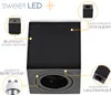 Sweet LED faretto da superficie angolare nero faretto da Anteprima dell’immagine prodotto 1
