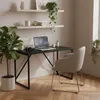 Scrivania moderna L120 cm in metallo nero - Oviala Daisy Anteprima dell’immagine prodotto 2