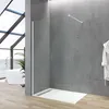 Duschwand Glas weiß 100x200cm 8 mm ESG Sicherheitsglas Produktbild-Vorschau 1