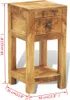 vidaXL Nachttisch mit 1 Schublade Massivholz Mango Produktbild-Vorschau 2