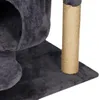 Springos® Kratzbaum mit Sisalstämmen Häuschen 4  Ebenen 87 Produktbild-Vorschau 4