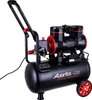 A black air compressor with red accents, shown against a white background. Produktbild-Vorschau