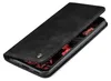 A black flip cover case for a smartphone, shown slightly open. Produktbild-Vorschau