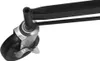 A close-up view of a black metal caster wheel attached to a black metal frame, against a white background. Anteprima dell’immagine prodotto