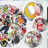Rugby-Aufkleber-Set, 50 Stück, bunt, für Kinder, Produktbild-Vorschau 4