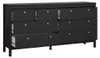 CALICOSY - Commode 8 tiroirs noir mat L159,6 cm - BARCELONE Voir les images du produit 4