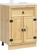 vidaXL Schrank SKI Honigbraun 60 x 46 x 81,5 cm Massives Produktbild-Vorschau 3