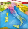 A colorful puzzle map of Italy with its regions labeled. Produktbild-Vorschau