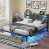 Lit en métal ProximaX 140 x 200 cm avec LED RGB et port Voir les images du produit 1