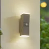 Lindby LED-Wandleuchte Sally, 22 cm, grau, IP54, Sensor Produktbild-Vorschau 2