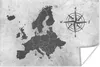 MuchoWow® Poster Vintage Eurocard mit großer Kompassrose - Produktbild-Vorschau 1