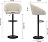 Barhocker 2er-Set Barstuhl aus Leinen Tresenstuhl Produktbild-Vorschau 7