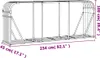 vidaXL Přístřešek na palivové dřevo Silver 234x45x100 cm Náhled obrázku produktu 7