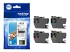 Brother LC421 Value Pack - 4er-Pack - Schwarz, Cyan, Produktbild-Vorschau 3