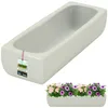 KOTARBAU® Céramique Pot de fleurs allongé intérieur blanc Voir les images du produit 1