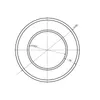 Ø 160 mm - Ofenrohr Wandrosette, Schwarz Produktbild-Vorschau 6
