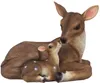 Reh mit Rehkitz liegend Figur 14cm x 18cm Dekorationsfigur Produktbild-Vorschau 1