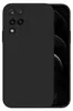 A black smartphone case is shown from a diagonal angle, with the phone screen visible on the right side. Produktbild-Vorschau