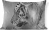 MuchoWow® Outdoor Kissen - Tiger - Tiere - Schwarz - Weiß - Produktbild-Vorschau 1