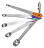 5 Teile/satz Mini Messlöffel Bunte Silikon Edelstahl Lange Produktbild-Vorschau 1