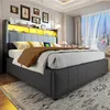 A bedroom scene with a bed, nightstand, and window. Podgląd zdjęcia produktu