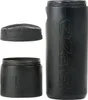 A black Zéfal Z Box is shown disassembled into its three parts: the main body, the base, and the lid. The Zéfal logo is visible on the main body. Podgląd zdjęcia produktu