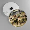 Wanduhr - Rund - Glasuhr - Cowboy Cowgirl Pferd - 40x40cm - Produktbild-Vorschau 2