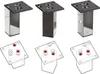 4er Set sossai Aluminium Möbelfüße 100mm in Chrom Produktbild-Vorschau 3
