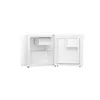 A white mini-refrigerator with its door open, showing the interior. Anteprima dell’immagine prodotto