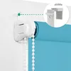 Close-up of a roller blind mechanism with an inset showing a measurement detail. Produktbild-Vorschau