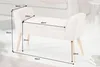 Sitzbank SCARLETT 90cm beige Leinen mit Armlehnen Produktbild-Vorschau 7
