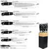 UISEBRT - Set de couteaux de cuisine 7 pièces avec bloc à Voir les images du produit 2
